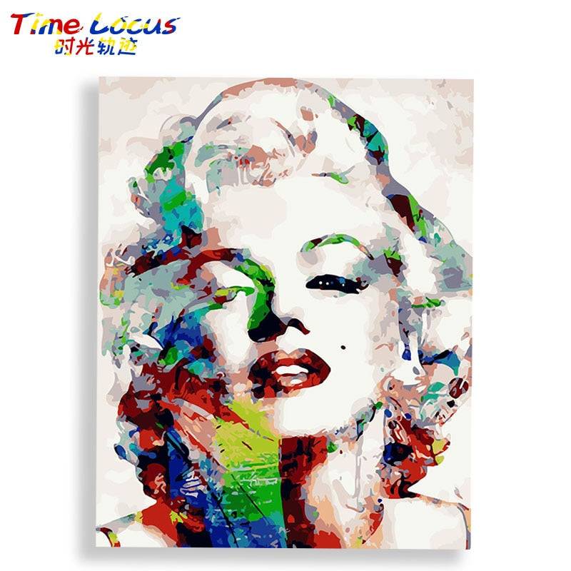 Marilyn Monroe Painting By Number 50x65cm DIY Woman Oil Painings Digital By Numbers Kits Acrylic Paint On Canvas Living Room
