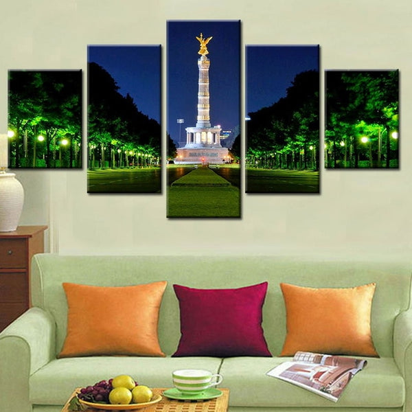 Pangoo Modern HD 5 Panel Indian Women Picture Paining Oil Canvas Spray Painting Home Decor Wall Art Cuadros For Living Room