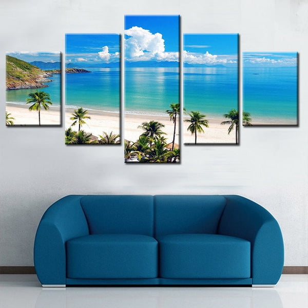 Pangoo Modern HD 5 Panel Indian Women Picture Paining Oil Canvas Spray Painting Home Decor Wall Art Cuadros For Living Room
