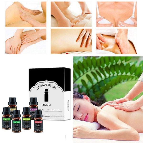 Aromatherapy Essential Oil Set Soothing Stress Pain Relief Foot Bath Massage Oil Kit