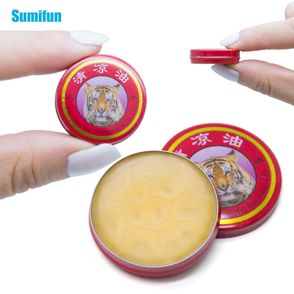 100pcs Cooling Oil Red Tiger Balm Ointment Pain Relief Cold Headache Stomachache Dizziness Muscle Rub Aches Cool Cream D1732