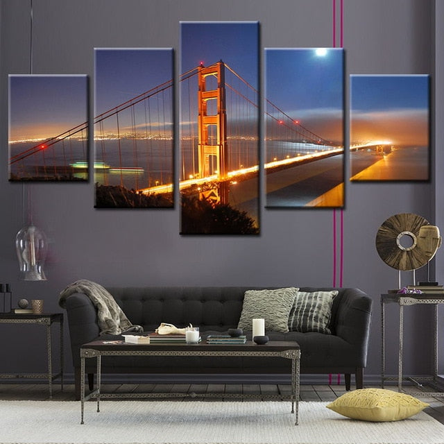 Pangoo Modern HD 5 Panel Indian Women Picture Paining Oil Canvas Spray Painting Home Decor Wall Art Cuadros For Living Room