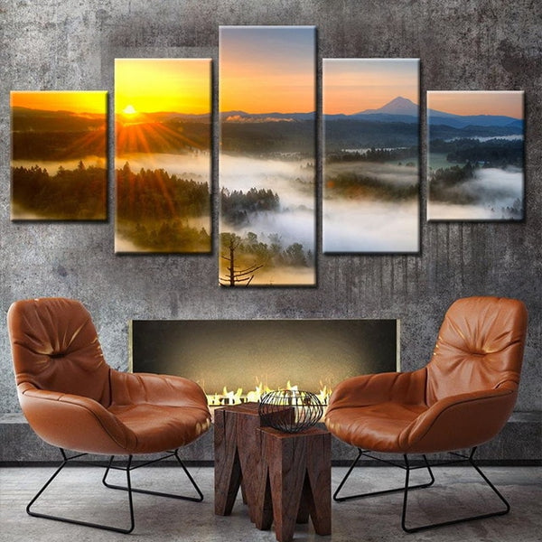 Pangoo Modern HD 5 Panel Indian Women Picture Paining Oil Canvas Spray Painting Home Decor Wall Art Cuadros For Living Room