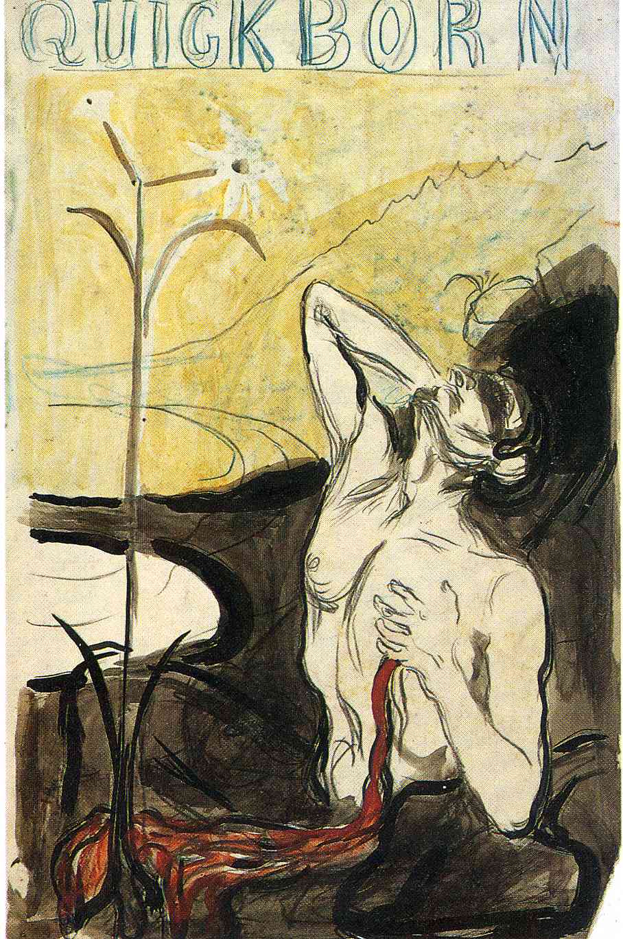 Oil Painting Reproduction on Linen Canvas,the-flower-of-pain-1897 by Edvard Munch,100% handmade,abstract oil painting