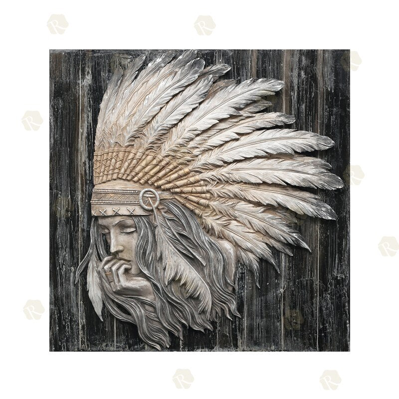 Frameless Indian Oil Painings Decorative Wall Art Acrylic Paints on Wood for Living Room