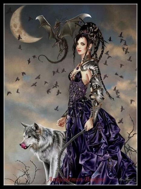 Needlework for embroidery DIY DMC High Quality - Counted Cross Stitch Kits 14 ct Oil painting - Lady of Pain