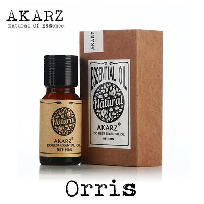AKARZ Famous brand natural aromatherapy Orris essential oil Relax mood Relieve cough Tighten skin Perfume material Orris oil